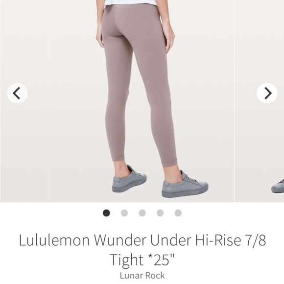 Lululemon Wunder Under 7/8 Leggings - Lunar Rock (Size 2) - Picture 5 of 7